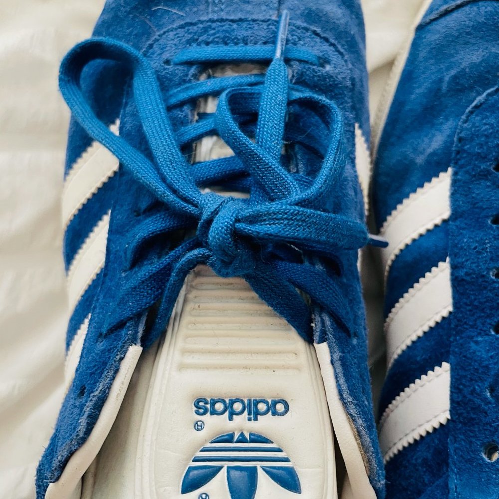Rare Bright Blue Gazelle Adidas Mens 8.5